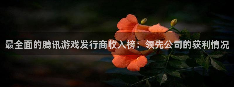 天辰平台会员有什么用：最全面的腾讯游戏发行商收入榜：领先公司的获利情况