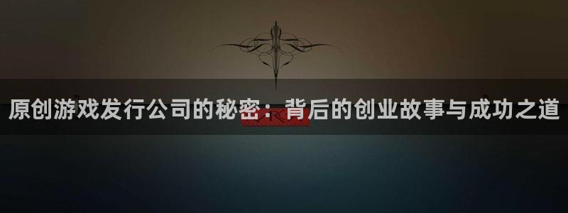天辰平台用户登录不了：原创游戏发行公司的秘密：背后的创业故事与成功之道