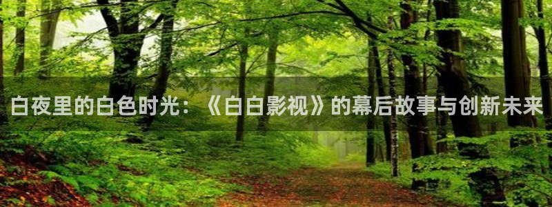 色婷婷亚洲精品综合影院：白夜里的白色时光：《白白影视》的幕后故事与创新未来